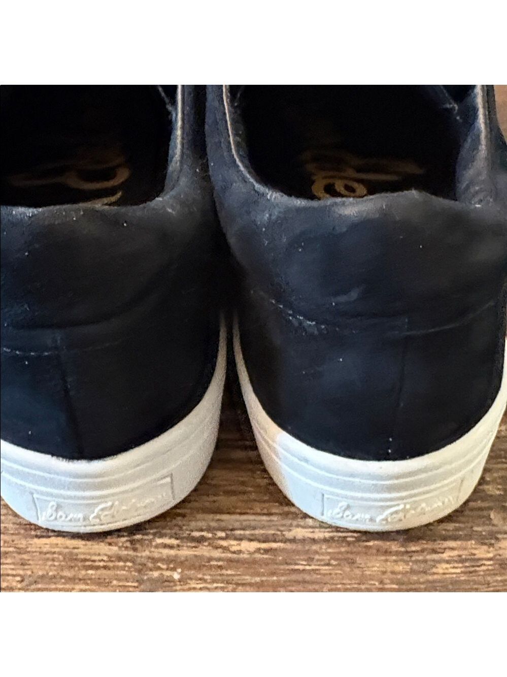 Sam Edelman Leya Sneakers Size 10 Black Slip On Faux Fur Pom Pom Platform - Picture 5 of 7